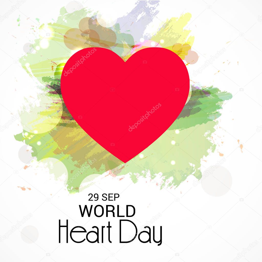 Vector illustration of World Heart Day Background.