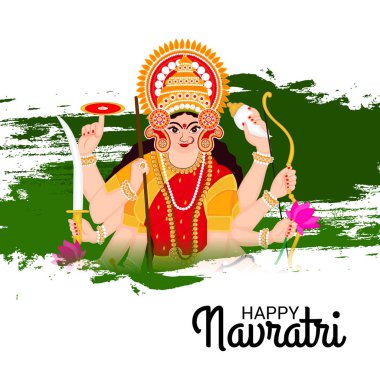 Mutlu Navratri Kutlaması için Vektör illüstrasyonu.