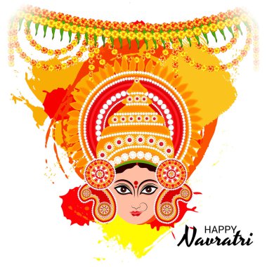 Mutlu Navratri Kutlaması için Vektör illüstrasyonu.