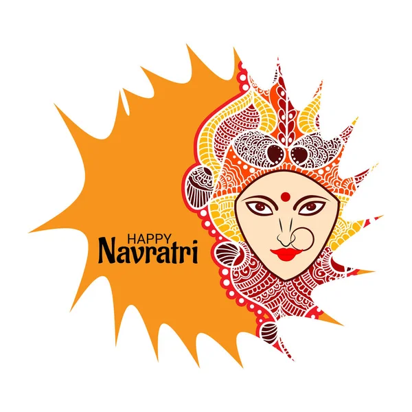 Vector Illustration Background Happy Navratri Celebration — Stock Vector