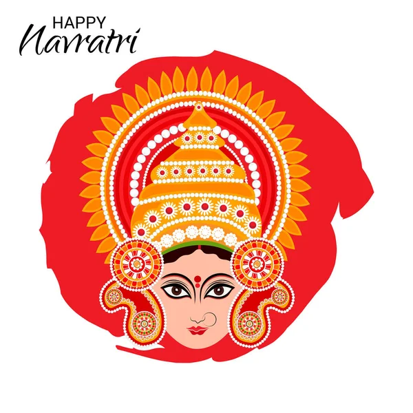 Illustration Vectorielle Arrière Plan Pour Une Joyeuse Célébration Navratri — Image vectorielle