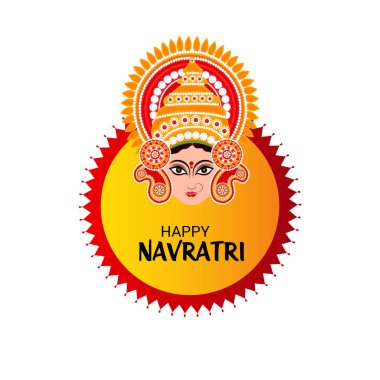 Mutlu Navratri Kutlaması için Vektör illüstrasyonu.