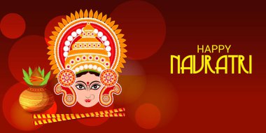 Mutlu Navratri Kutlaması için Vektör illüstrasyonu.