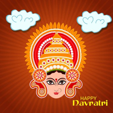 Mutlu Navratri Kutlaması için Vektör illüstrasyonu.