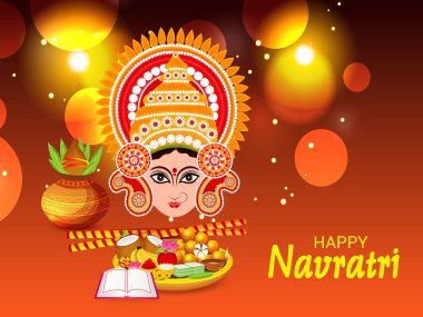 Mutlu Navratri Kutlaması için Vektör illüstrasyonu.