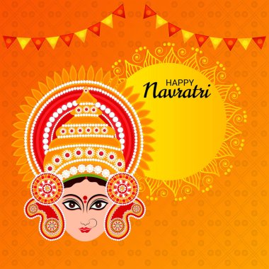 Mutlu Navratri Kutlaması için Vektör illüstrasyonu.