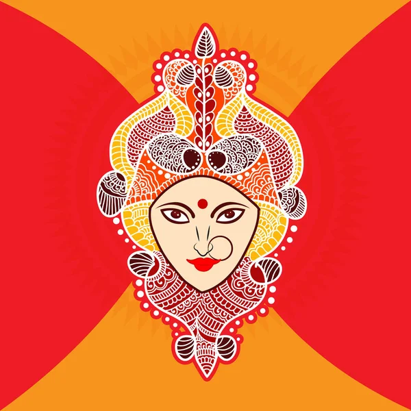 Vektor Illustration Bakgrund För Happy Navratri Celebration — Stock vektor