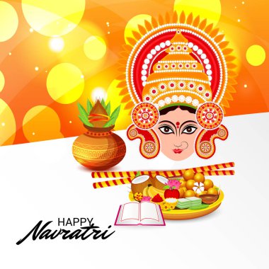 Mutlu Navratri Kutlaması için Vektör illüstrasyonu.