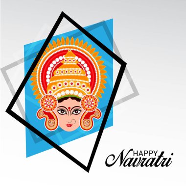 Mutlu Navratri Kutlaması için Vektör illüstrasyonu.