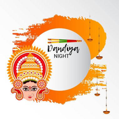 Mutlu Navratri Kutlaması için Vektör illüstrasyonu.