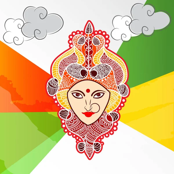 Vektor Illustration Bakgrund För Happy Navratri Celebration — Stock vektor