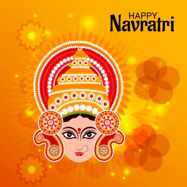 Mutlu Navratri Kutlaması için Vektör illüstrasyonu.