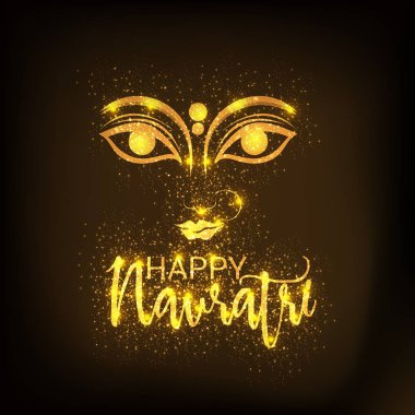 Mutlu Navratri Kutlaması için Vektör illüstrasyonu.
