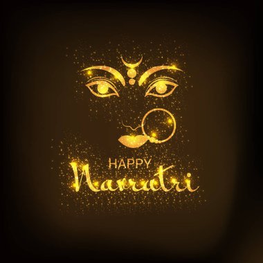Mutlu Navratri Kutlaması için Vektör illüstrasyonu.