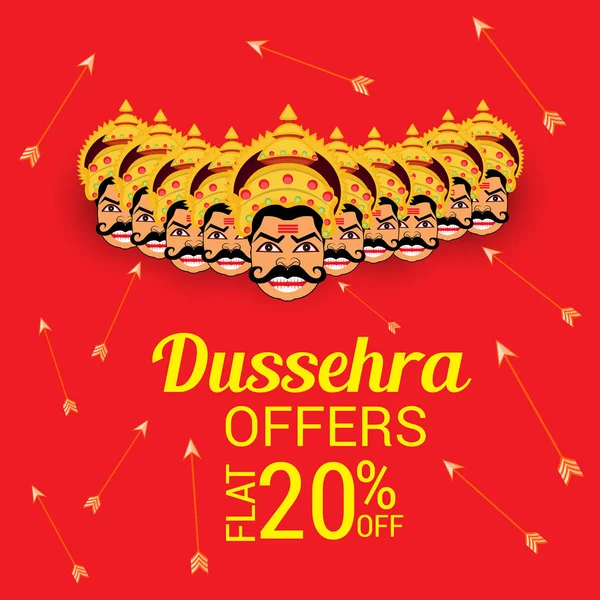 Vektorillustration Erbjuda Bakgrund För Dussehra Fest — Stock vektor