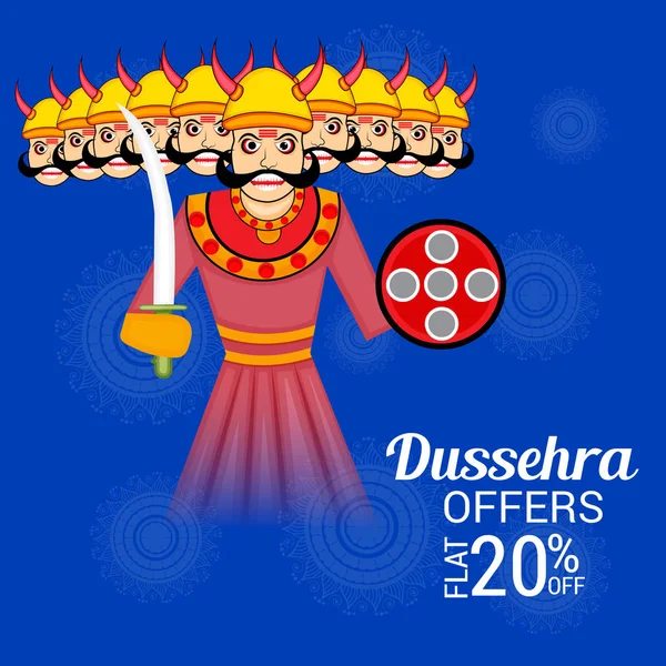 Dussehra kutlama için bir teklif arka plan vektör çizim.