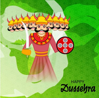 Dussehra kutlama için bir teklif arka plan vektör çizim.