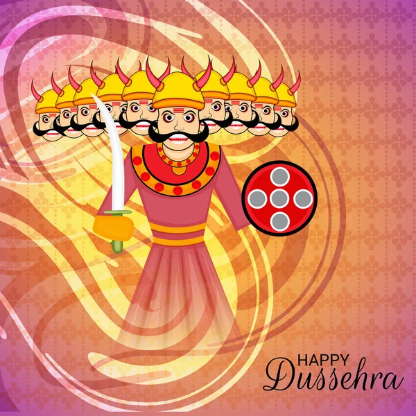 Vektorillustration Erbjuda Bakgrund För Dussehra Fest — Stock vektor