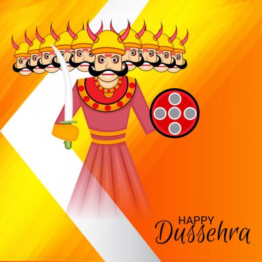 Dussehra kutlama için bir teklif arka plan vektör çizim.