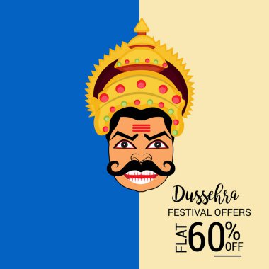 Dussehra kutlama için bir teklif arka plan vektör çizim.