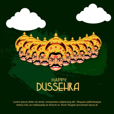 Dussehra kutlama için bir teklif arka plan vektör çizim.