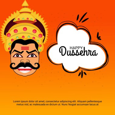 Dussehra kutlama için bir teklif arka plan vektör çizim.