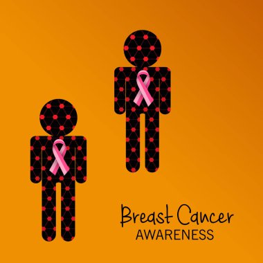 bir arka plan ile göğüs kanseri duyarlılığı için pembe kurdele vektör çizim.
