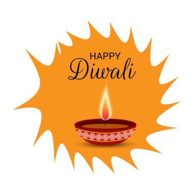 Diwali Celebration, Hint ışık Festivali için yaratıcı başlık sayfası veya Poster vektör çizim.