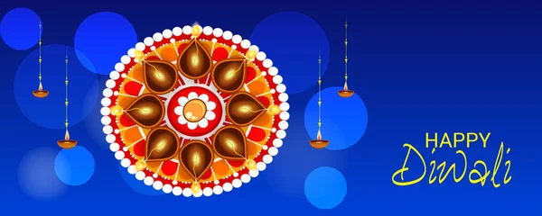 Векторная Иллюстрация Творческого Знамени Плаката Празднику Индийского Света Дивали — стоковый вектор