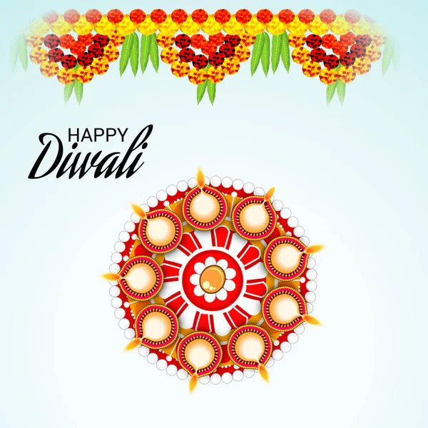 Diwali Celebration Hint Işık Festivali Için Yaratıcı Başlık Sayfası Veya — Stok Vektör