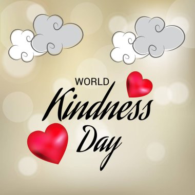 Dünya nezaket günü için bir afiş vektör çizim.