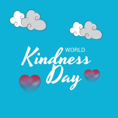 Dünya nezaket günü için bir afiş vektör çizim.