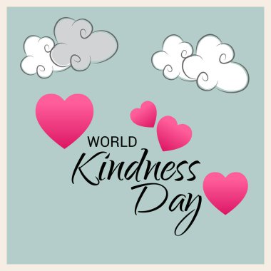 Dünya nezaket günü için bir afiş vektör çizim.