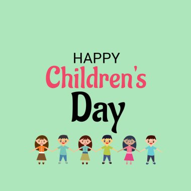 Mutlu Çocuk Bayramı için bir arka plan vektör çizim.
