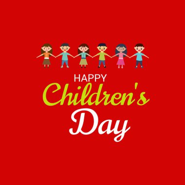 Mutlu Çocuk Bayramı için bir arka plan vektör çizim.