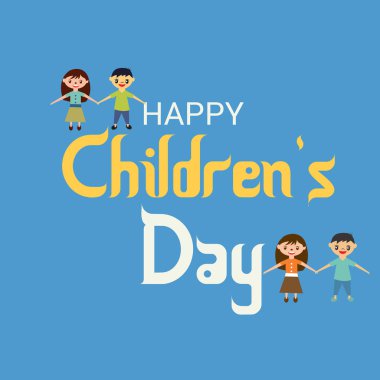 Mutlu Çocuk Bayramı için bir arka plan vektör çizim.