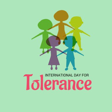 Uluslararası günü için hoşgörü için bir arka plan vektör çizim.
