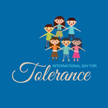 Uluslararası günü için hoşgörü için bir arka plan vektör çizim.