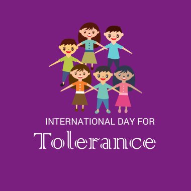 Uluslararası günü için hoşgörü için bir arka plan vektör çizim.