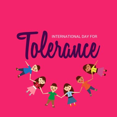 Uluslararası günü için hoşgörü için bir arka plan vektör çizim.