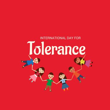 Uluslararası günü için hoşgörü için bir arka plan vektör çizim.