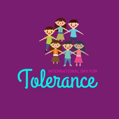Uluslararası günü için hoşgörü için bir arka plan vektör çizim.