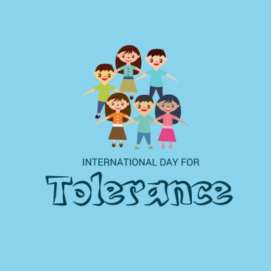 Uluslararası günü için hoşgörü için bir arka plan vektör çizim.