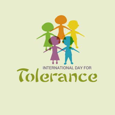 Uluslararası günü için hoşgörü için bir arka plan vektör çizim.