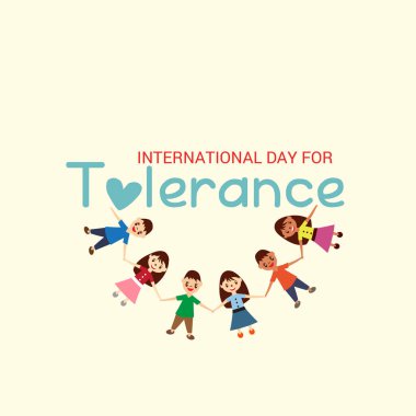 Uluslararası günü için hoşgörü için bir arka plan vektör çizim.