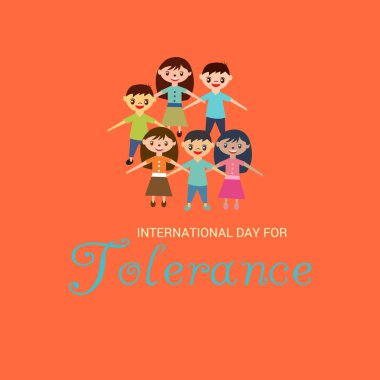 Uluslararası günü için hoşgörü için bir arka plan vektör çizim.