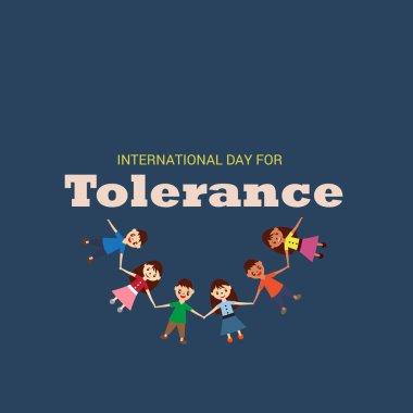 Uluslararası günü için hoşgörü için bir arka plan vektör çizim.