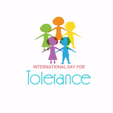 Uluslararası günü için hoşgörü için bir arka plan vektör çizim.