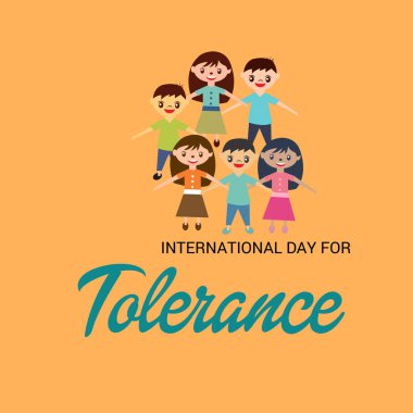 Uluslararası günü için hoşgörü için bir arka plan vektör çizim.
