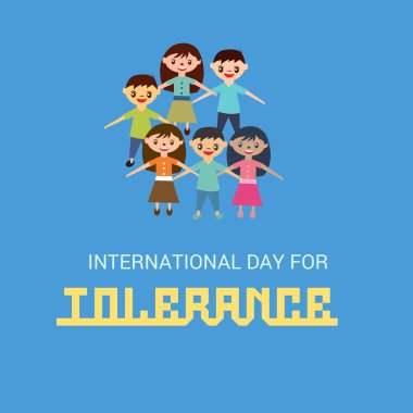 Uluslararası günü için hoşgörü için bir arka plan vektör çizim.
